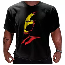 Remera Algodón Manga Corta Gimnasio Héroes Iron Man Genetic