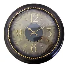 Relógio De Parede Estilo Madeira Clássico Retrô Grande 40x40