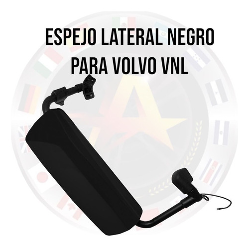Espejo Lateral Negro Para Volvo Vnl De Importacion Foto 7