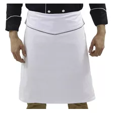 Avental De Cintura Gastronomia Chef Cozinha Branco/preto