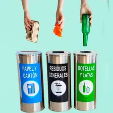 Estacion De Reciclaje X3 Tricolores Usos Segun Colores Peru
