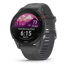 Smartwatch Garmin Forerunner 255 1.1 Caixa 46mm Slate Gray, Pulseira Slate Gray De Silicone Esportiva E O Arco Preto