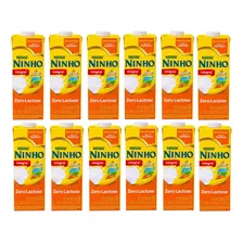 12x Leite Ninho Integral Zero Lactose Nestlé Ninho 1l