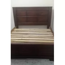 Cama Queen De Madera Teca 