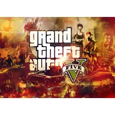 Poster Cartaz Gta V 5 Pc Ps3 Ps4 Xbox 360 Playstation