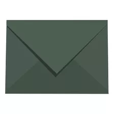 14 Envelopes Casamento 21,5x15,5 Cm App Verde Esc 180g