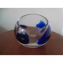 Maravilhoso Vaso De Cristal Azul - Krosno Poland - !!!