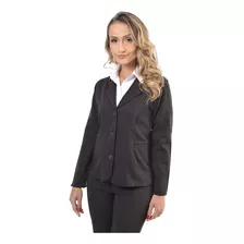  Kit Com 3 Peças 2 Blazer + 1 Saia / Pretos Frete Grátis