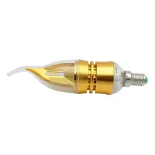 Vela Led E14 3w Dorada Luz Calida Filo Twist Dir/ind 10 Pz