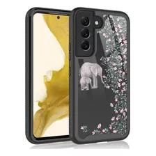 Funda Para Samsung Galaxy S22 5g - Elefante/flores Rosas