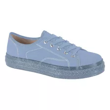 Tenis Feminino Moleca Casual Tendencia Moda Lona Star Basico