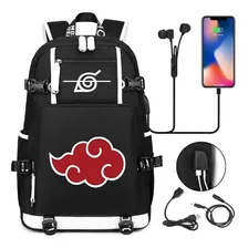 Morral Anime Naruto Morral Escolar Carga Usb Viaje Bolsa