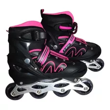 Patins In-line 4 Rodas Ajustável Base Aluminio34-43 Roller