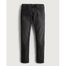 Jeans Hollister Skinny Epic Flex Negro Semidecolorado 29x 30