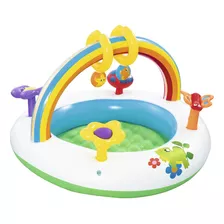 Gimnasio Inflable Para Bebé - Piscina - Arcoiris