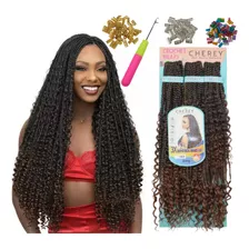 Kit 2 Cabelo Gypys Braids Trança Pronta Com Cachos 