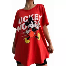 Remeron Animado Mickey Rojo Talle Oversize