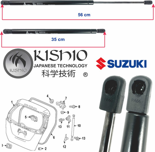 2 Amortiguadores De 5a Pta Suzuki Swift 1.4l 2018-2021 56 Cm Foto 4