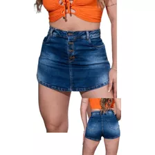 Shorts Saia Com Botões Sol Jeans