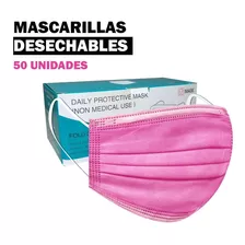 Mascarilla Desechable 3 Capas / Fucsia / Adulto