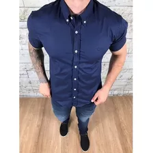 Camisa Manga Curta Azul Marinho