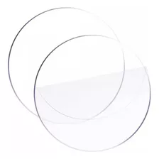 Circulo De Acrílico Transparente 21cm Base, Guía, Soporte 