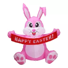 Para 150cm Inflable Conejito De Pascua Luminoso Lindo Conejo