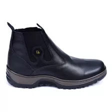 Bota Masculina Adventure Couro Palmilha Gel Tratorada Botina