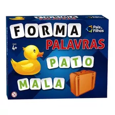 Jogo Forma Palavras Em Madeira Brinquedo Educativo