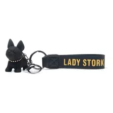 Llavero Lady Stork Perrito - Negro