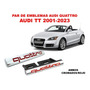 Par De Emblemas Audi Quattro Audi Tt 2001-2023 Crom/negro