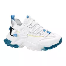 Tenis Urbano Chunky Dama Hummer Blanco/azul 1062512