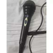 Microfone Philips Sbc Md110 Mono 3m D Cabo Usado 