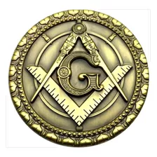 Adesivo Emblema Ouro Velho3d Metal Maçonaria Maçom