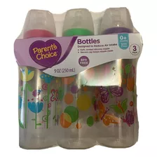 Parent's Choice Botellas, Paquete De 3, 9 Onzas, Flujo Lento