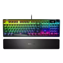 Teclado Steelseries Apex 7 Qwerty Qx2 Brown Inglés Us Color Negro Con Luz Rgb