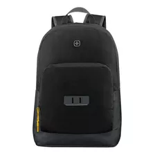 Mochila Porta Laptop Next 23 Crango Color Negro, Wenger Color Negro Diseño De La Tela Poliéster