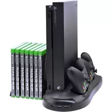 Xbox One X Base Vertical Enfriadora Cargadora Apoya Juegos