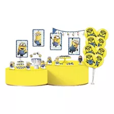 Kit Festa Pronta Decoração Minions A Origem De Gru C/ 62 Uni