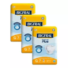 Fralda Geriátrica Bigfral Regular Plus G 7u Kit 3