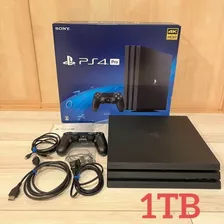 Sony Playstation 4 Ps4 Pro 1tb Jet Black Game Console