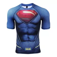 Polera Compresión Superman Super Héroe Gym Entrenamiento