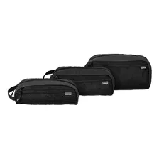 Kit 3 Necessaires Light Kit Trio Preto - Curtlo