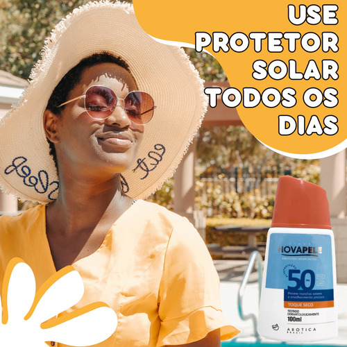 Kit Protetor Solar Nova Pele 50 Fps Proteção Toque Seco