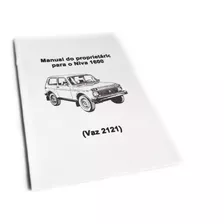 Manual Do Proprietario Lada Niva 1600 + Adesivo Brinde