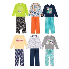 Kit 6 Pijama Infantil Menina Menino Juvenil Roupas Atacado 