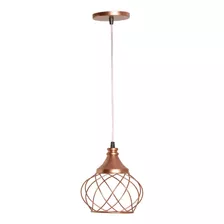 Pendente Lustre Esfera Balonê Aramado Decoração Rose Gold