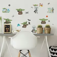 Adhesivos De Pared Baby Yoda Star Wars 24 Ilustraciones