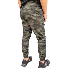 Calças Jogger Jeans Sarja Masculina Com Elastano Lycra