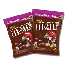 Confeito De Chocolate Ao Leite M&m`s Pacote 1kg Combo C/ 2